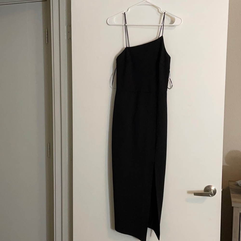 Black off the shoulder formal dress